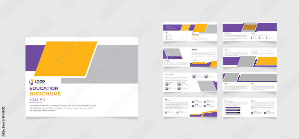 landscape 16 Pages kids school education brochure template design. Back to school, admission brochure layout bifold brochure, annual report template, annual report landscape 16 Pages kids school education brochure template design. Back to school, admission brochure layout bifold brochure, annual report template, annual report