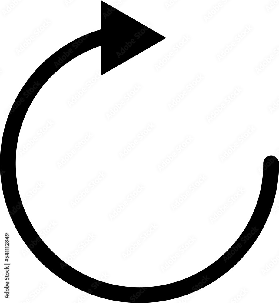 Circular arrow. Refresh symbol. Reload sign with arrow. Load arrow in