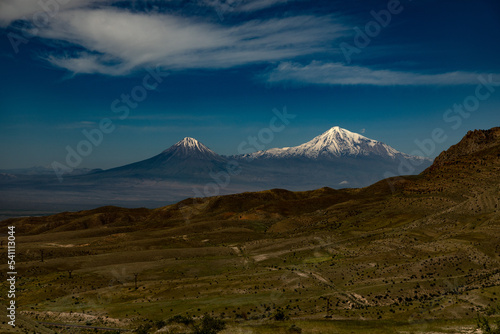 Empty valleys and Mount Ararat