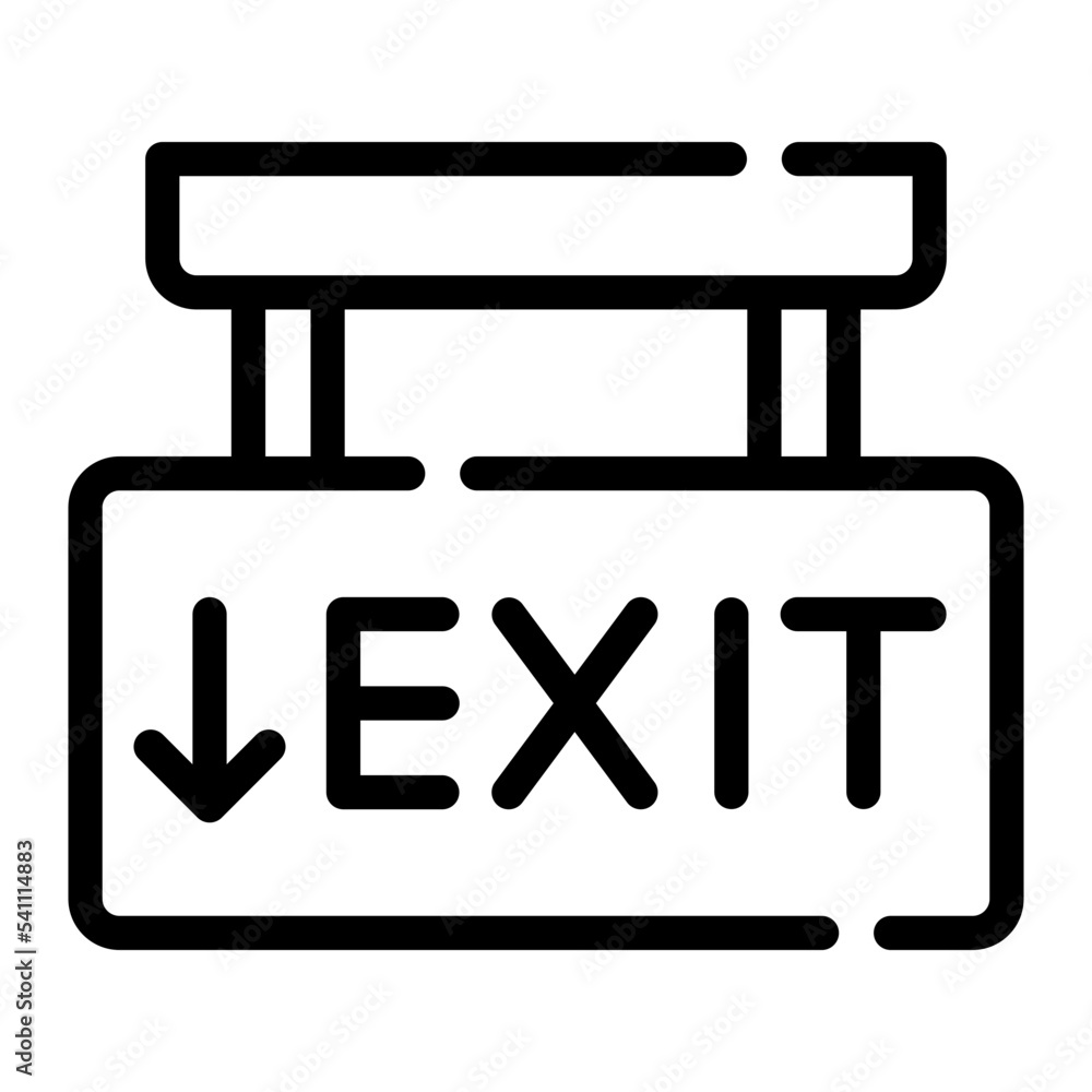 Exit line icon Exit line icon
