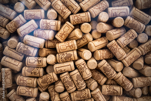 Close-up of a lot of corks.