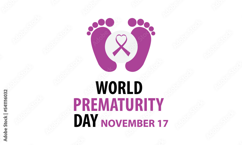 Prematurity day good for world prematurity day celebration. flat design. flyer design.flat illustration.Prematurity awareness month is observed every year in November