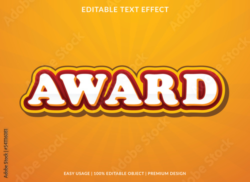 award text effect template use for business logo and brand