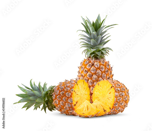  pineapple slices isolated on transparent png