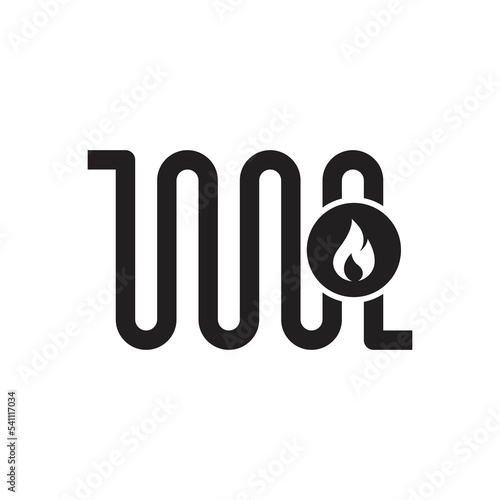 Heating system icon design. Radiator heating. isolated on white background. vector illustration