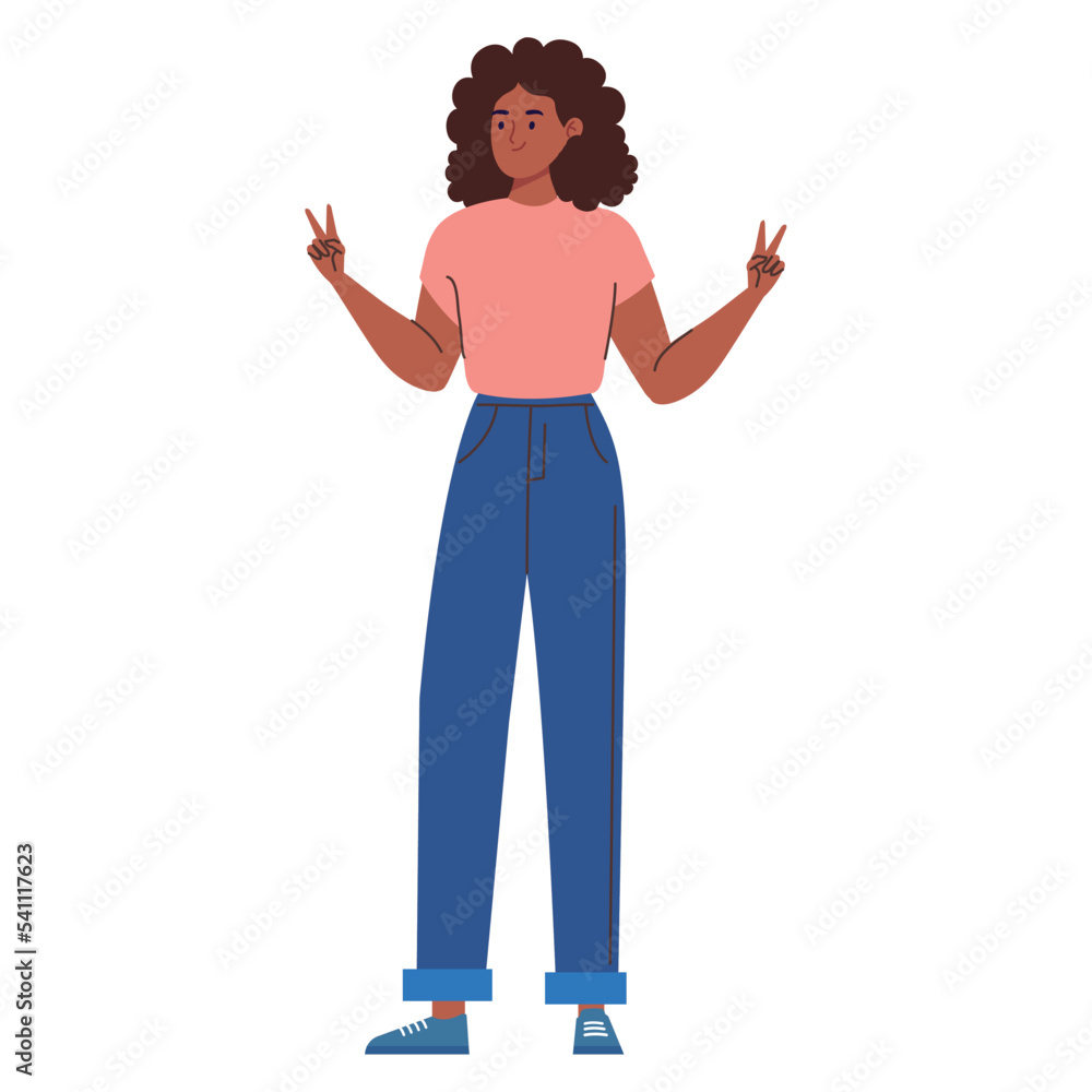 young afro happy woman young afro happy woman