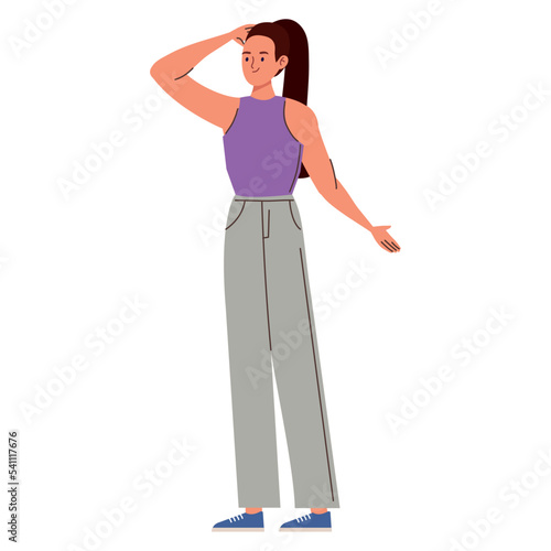 young tall woman