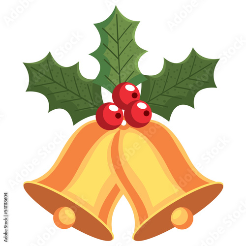 christmas bells and mistletoe
