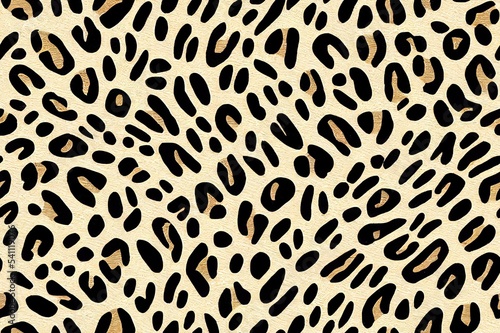 Seamless geometric leopard pattern  textile animal print.