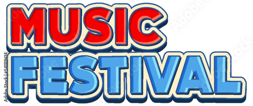 Music festival text for poster or banner design