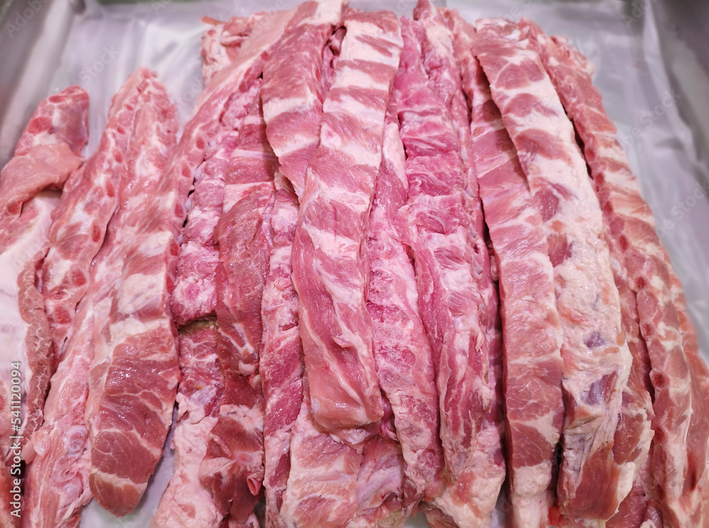Fresh Pork Spare Rib. Raw pork ribs, Spare Ribs come from free range