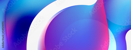 Fluid abstract background, round shapes and circle flowing design for wallpaper, banner, background or landing