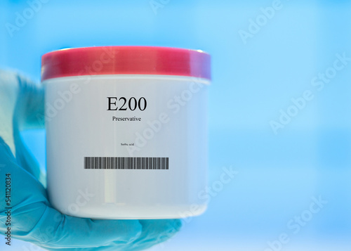 Packaging with nutritional supplements E200 preservative photo