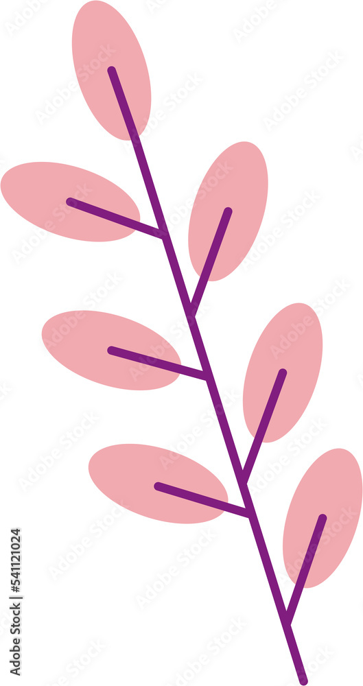 Fototapeta premium simplicity floral leaf drawing