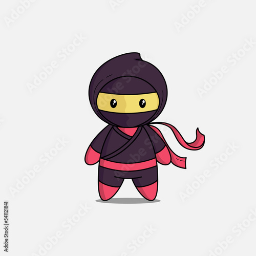 Cute ninja in school activity