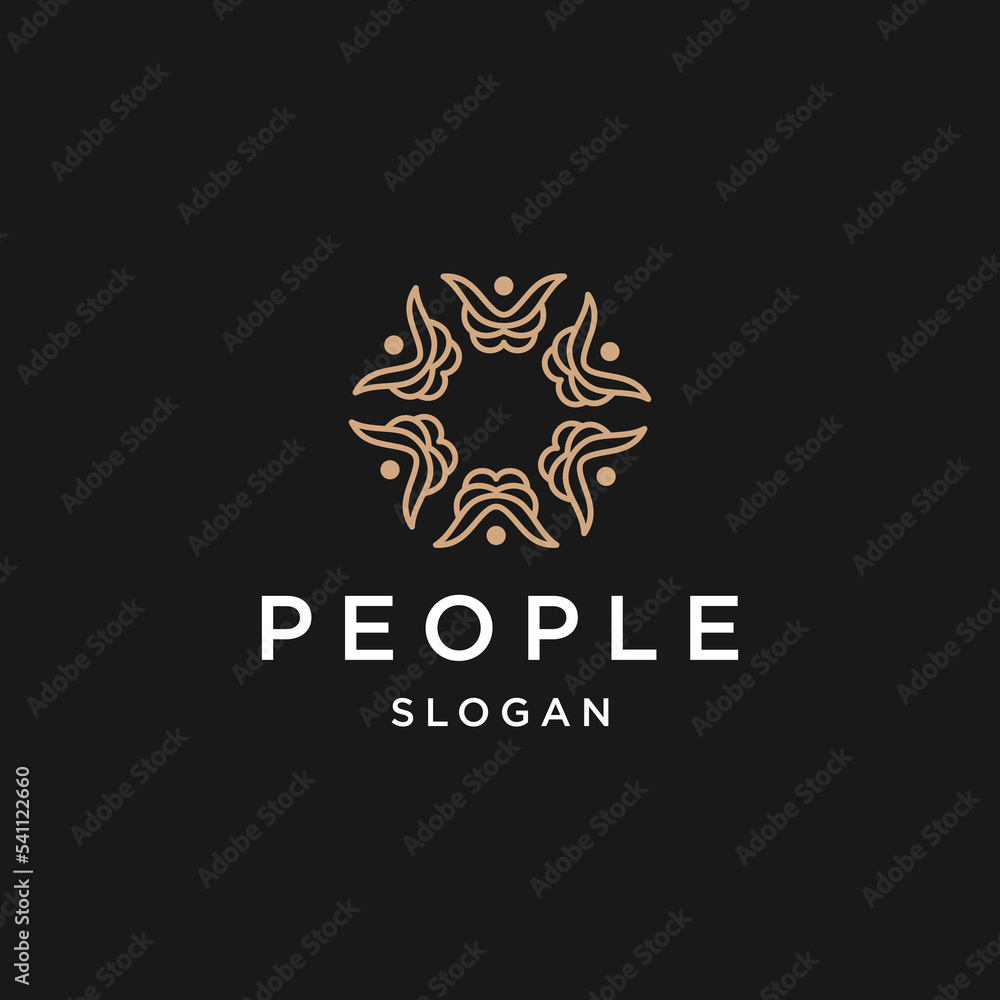 People logo template vector illustration design
