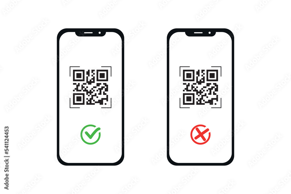 Qr code concept in smartphone. Qr code concept in smartphone.