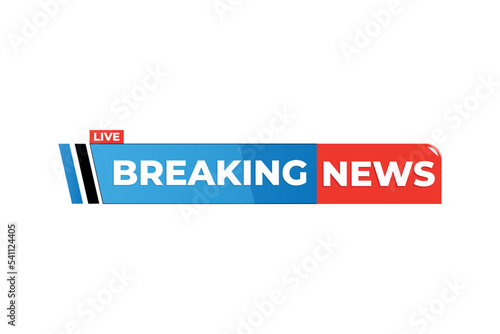 Live breaking news template vector illustration