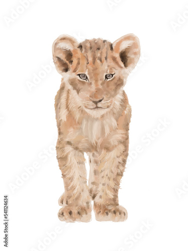Young lion cub   Digital Art