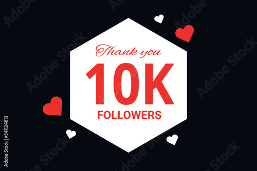 Social media thank you 10k followers banner design.