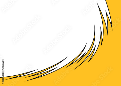 Abstract background with yellow curved spikes pattern and with some copy space area