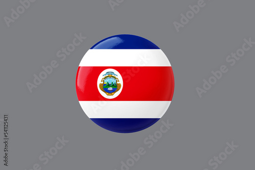 Costa Rica Flag 3d Illustration round glossy Flag Button with ash color background Free Download Costa Rica Flag 3d Illustration round glossy Flag Button with ash color background - GFXLoad
