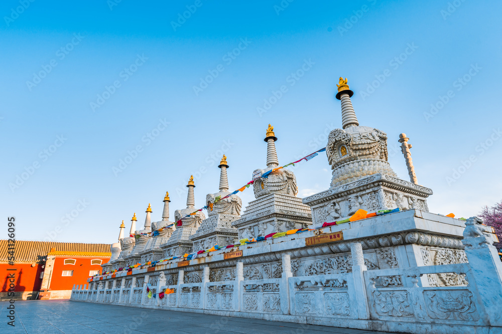 China Inner Mongolia Hohhot Dazhao Temple Dazhao Sakyamuni eight pagoda scenery