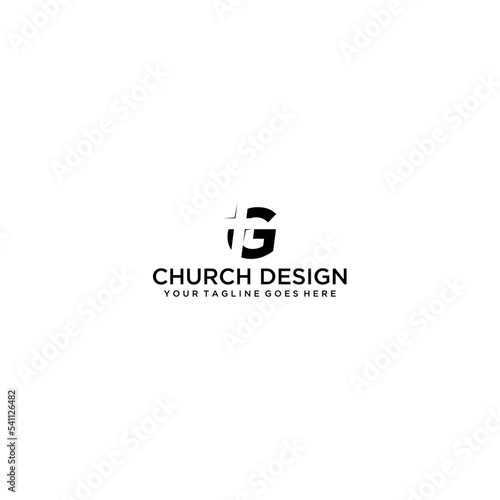 Letter G with Church logo design