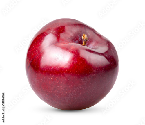 red cherry plum isolated on transparent png
