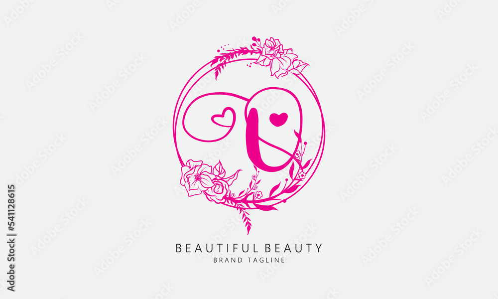 Rose love beauty vector letters for beauty and fashion brand and pink rose logo with love sign vector for valentines day and love symbol icon letters Rose love beauty vector letters for beauty and fashion brand and pink rose logo with love sign vector for valentines day and love symbol icon letters