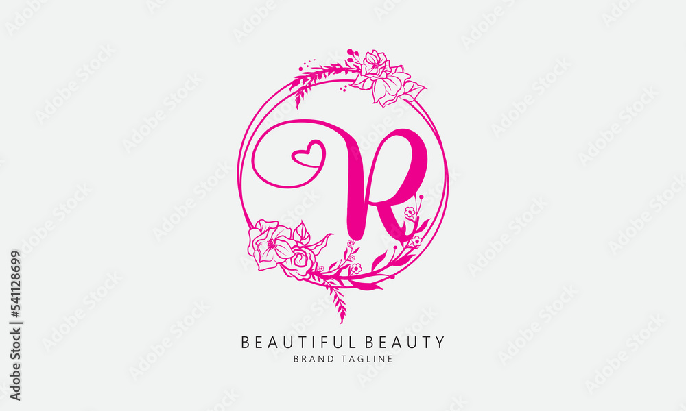 Rose love beauty vector letters for beauty and fashion brand and pink rose logo with love sign vector for valentines day and love symbol icon letters Rose love beauty vector letters for beauty and fashion brand and pink rose logo with love sign vector for valentines day and love symbol icon letters