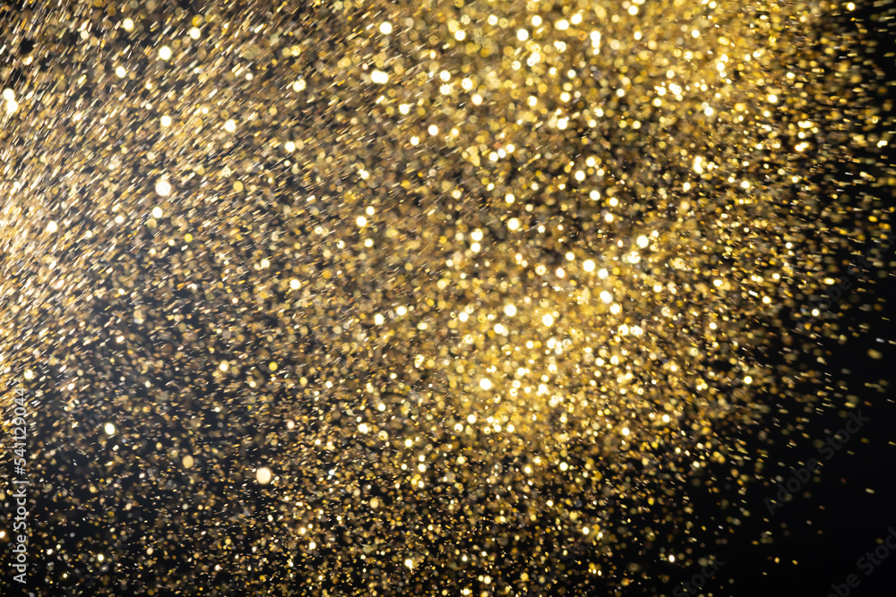 Abstract background Sparkle bokeh Gold Glitter and elegant for Christmas and Happy new year