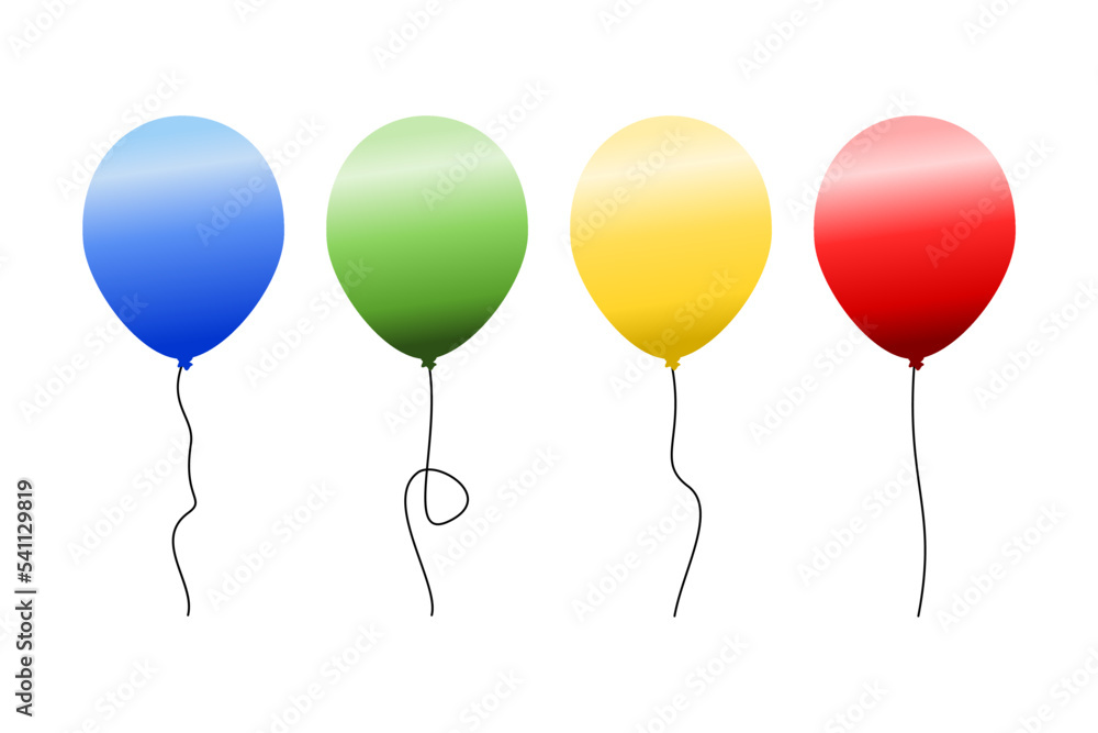 colorful balloons isolated on white colorful balloons isolated on white