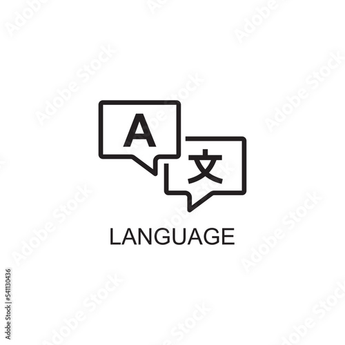 language icon , speak icon vector