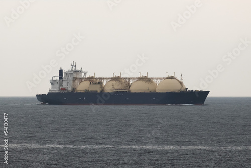 LNG tanker is sailing in the sea.