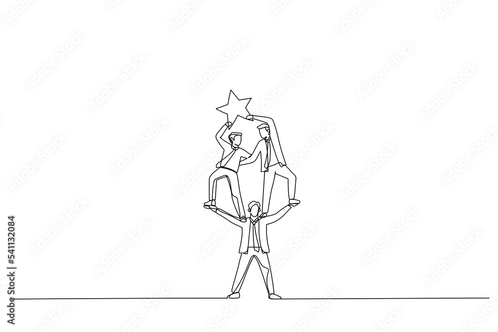 businessman help and support his team can climb up and reach the star businessman help and support his team can climb up and reach the star
