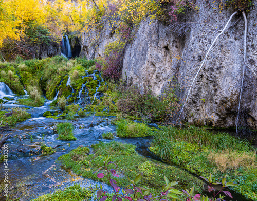Roughlock Falls on Little Spearfish Creek, Spearfish Canyon State Natural Area, North Dakota, USA