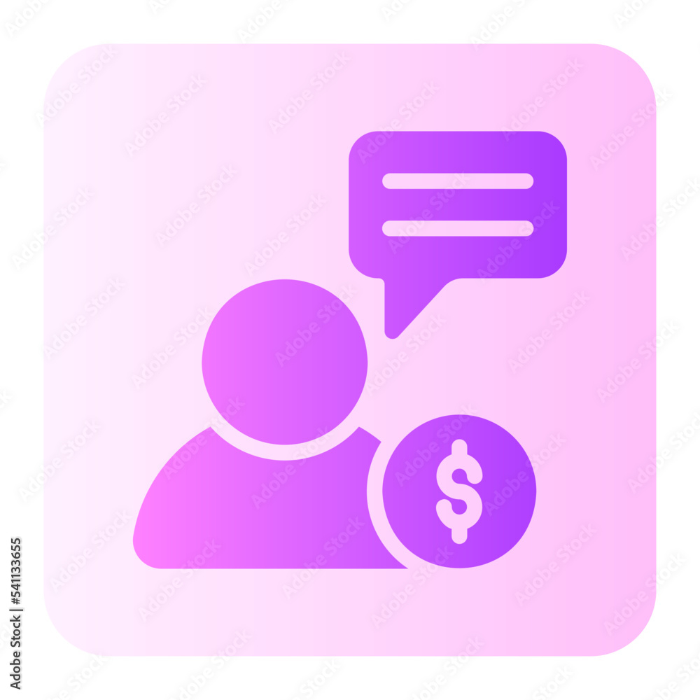 financial advisor gradient icon financial advisor gradient icon