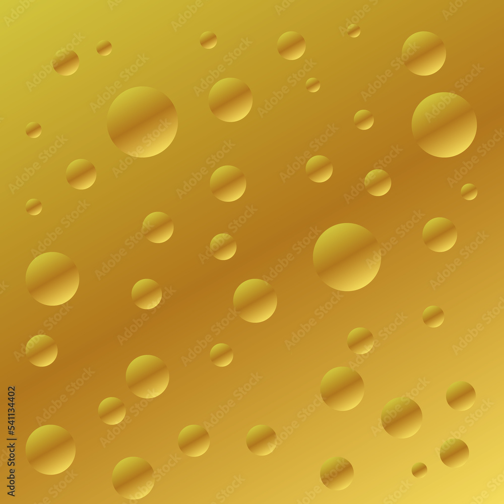 golden color gradient background and bubbles