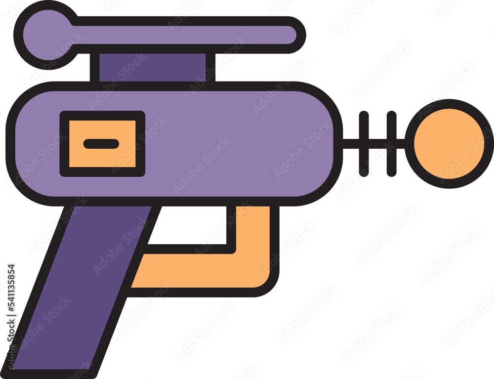 comic space gun icon illustration comic space gun icon illustration