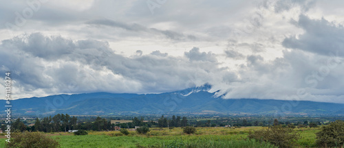 panoramico, nubes, ameca, arbol