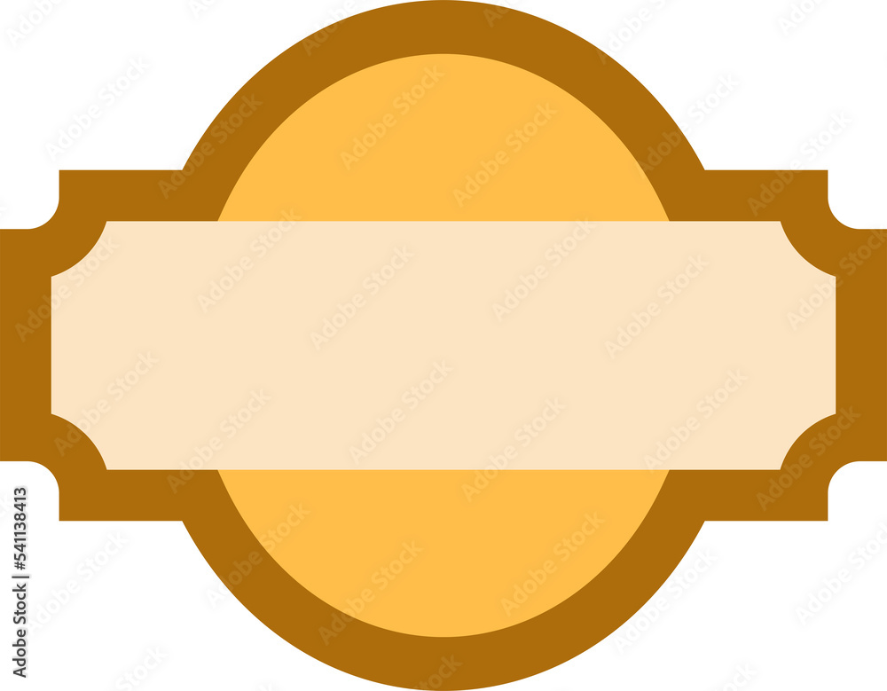 yellow blank label banner and badge illustration yellow blank label banner and badge illustration