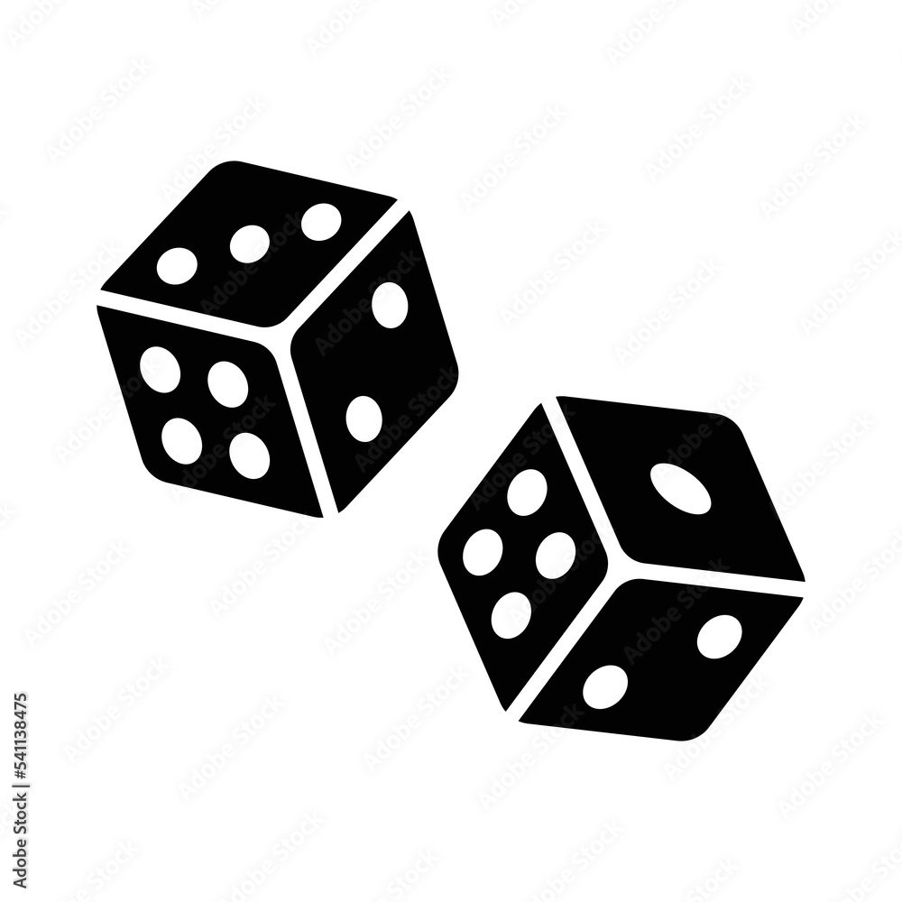 dice icon vector design template in white background dice icon vector design template in white background