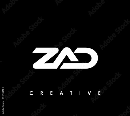 ZAD Letter Initial Logo Design Template Vector Illustration photo