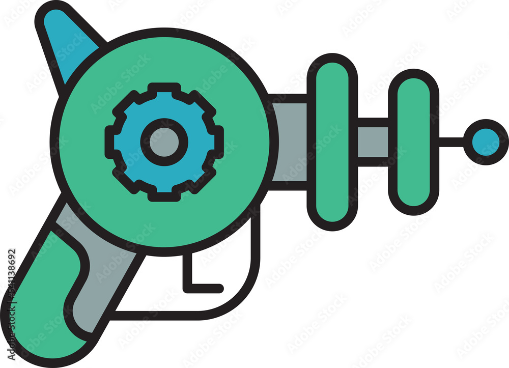 futuristic and space gun icon illustration futuristic and space gun icon illustration