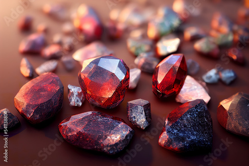 Gemstone ruby and sapphire