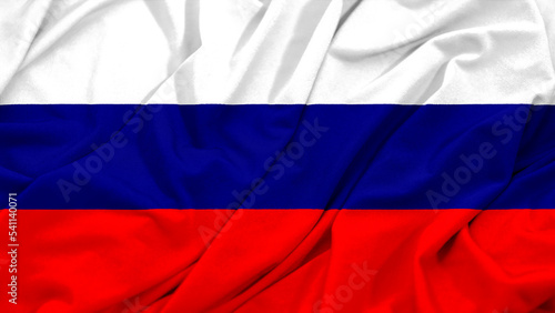 Russia Flag Waving Background