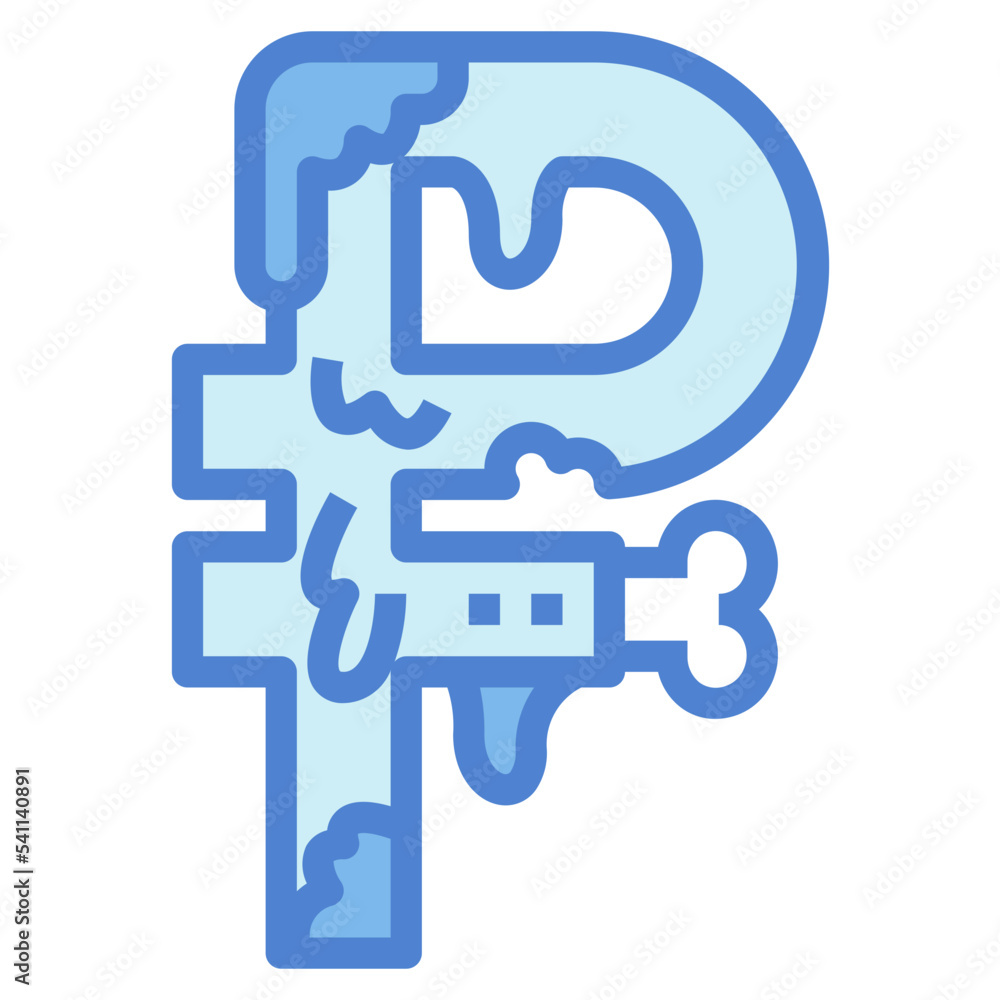 Ruble two tone icon style Ruble two tone icon style
