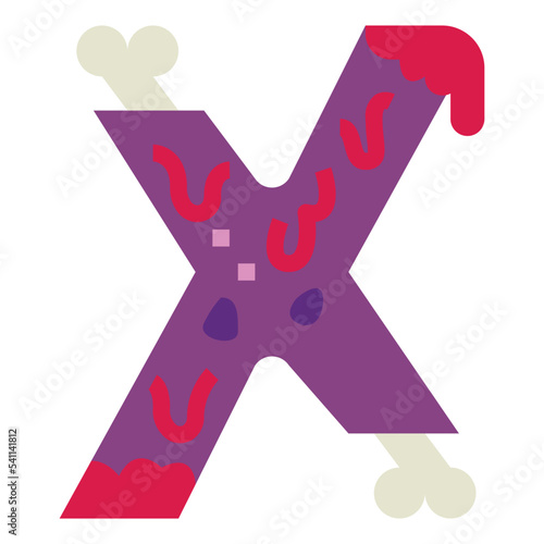 x flat icon style