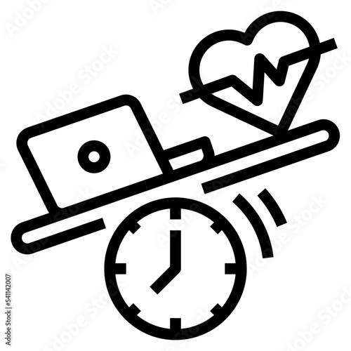 work life imbalance icon